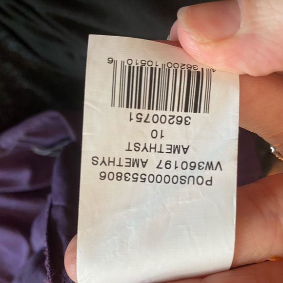 Amethyst, Vera Wang White Bridesmaid collection, halter, chiffon, size 10 - Picture 2 of 16